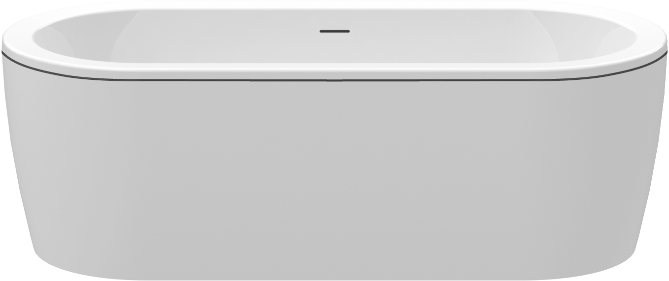 slim central perspective view black