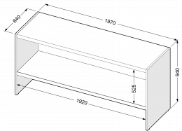 Dolgi delovni pult ASTONE s polico iz iverne plošče
