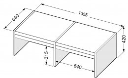 Dvojno stojalo za sušilni/pralni stroj z dvema izvlečnima policama

